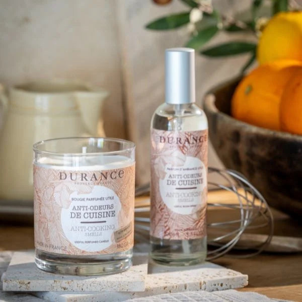 Anti-Cooking Smells - Perfumed scented candle 180 gr and air freshener room spray
