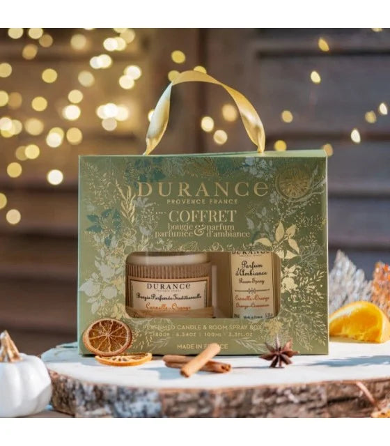 Cinnamon-Orange Candle and Home Fragrance Set