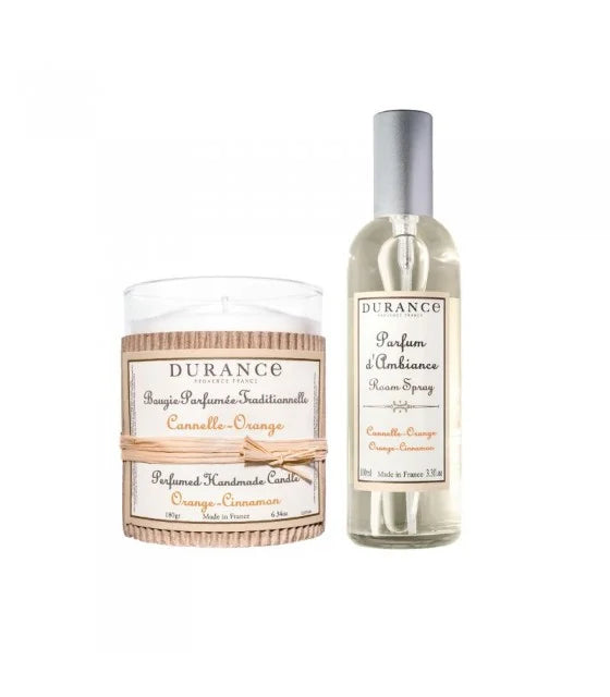 Cinnamon-Orange Candle and Home Fragrance Set