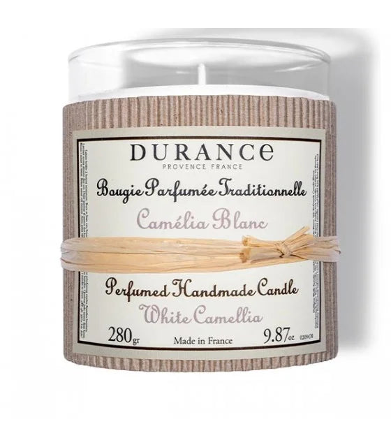 Large White Camellia Candle