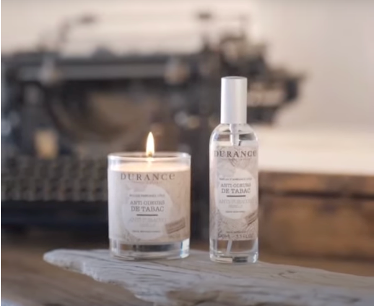 Anti-Tobacco Smells - Perfumed scented candle 180 gr and air freshener 