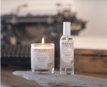 Anti-Tobacco Smells - Perfumed scented candle 180 gr and air freshener 