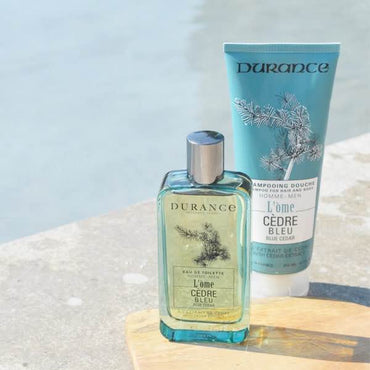 Blue Cedar – Eau de Toilette perfume and shampoo
