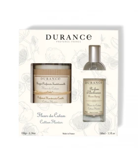 Cotton Flower Gift box -  Perfumed candle & Room spray 