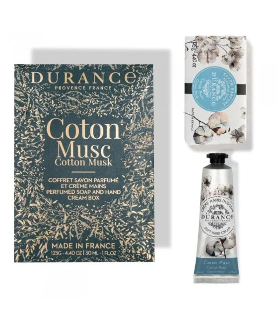 Cotton Musk hand cream and a soap