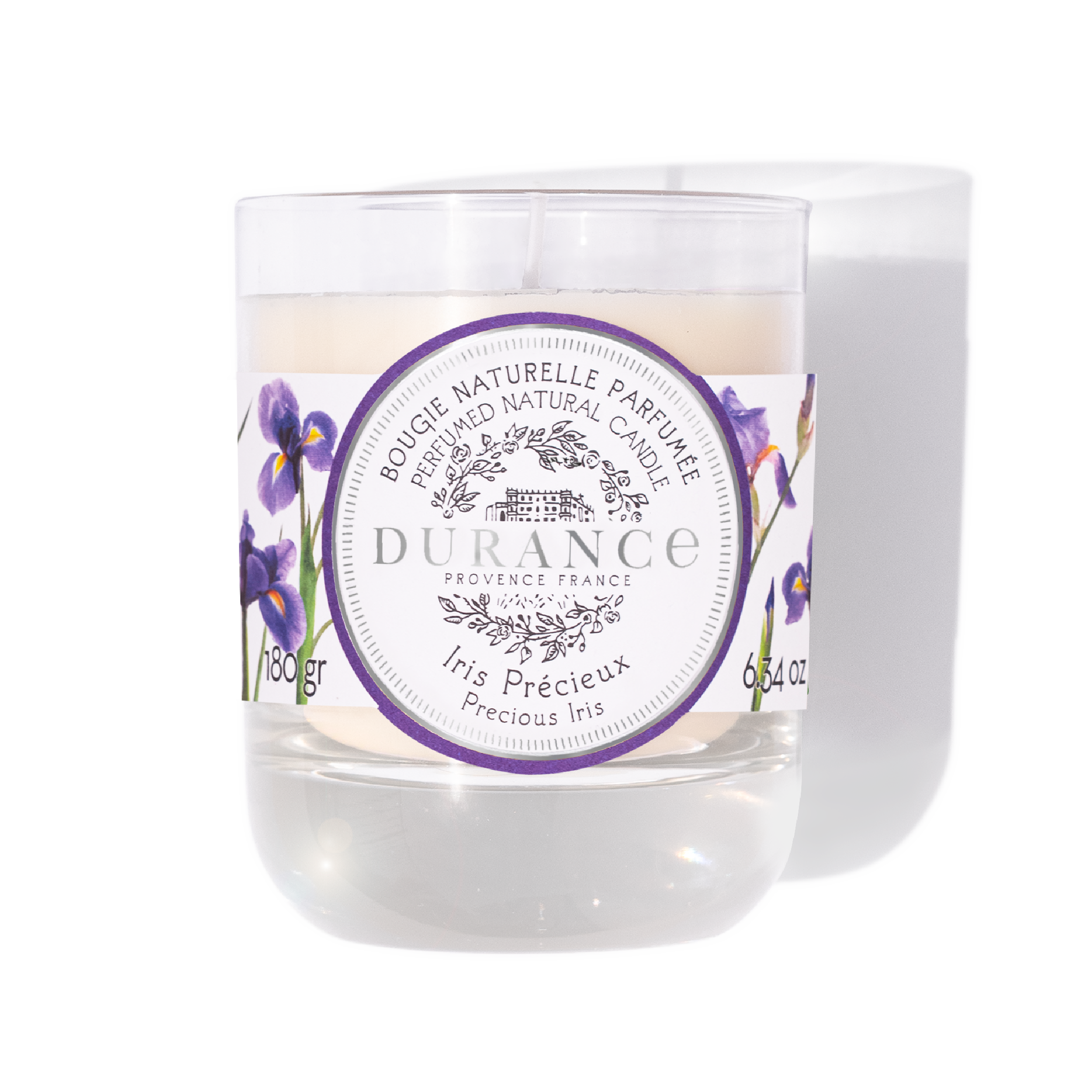 Iris floral, woody scented candle