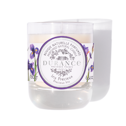 Iris floral, woody scented candle