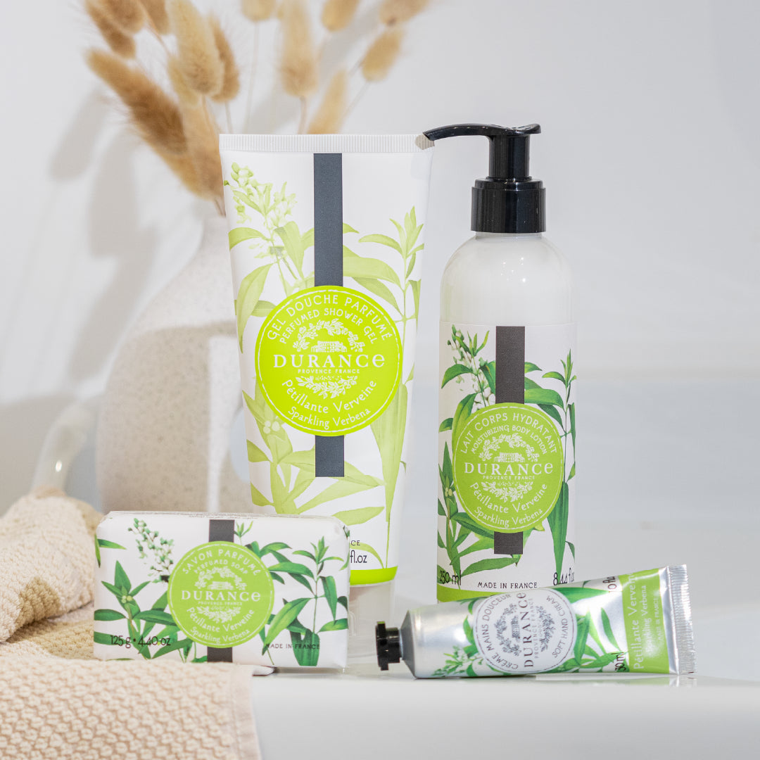 Sparkling Verbena Soap and shower gel and Sparkling Verbena Hand Cream 30 ml.