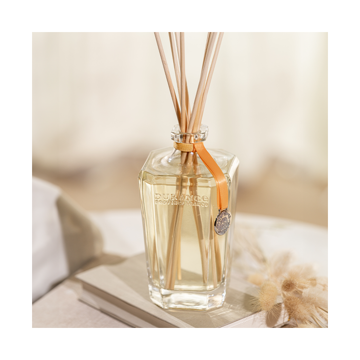 Wooden sticks  and orange diffuser